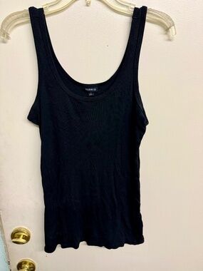 Torrid Black Ribbed Tank Top